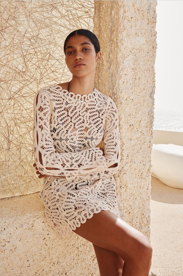 H \u0026 M Crochet-look Dress (Light beige) | eBay